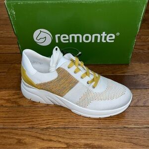 Remonte by Rieker Desi 03 Comfort Sneakers D4103 White & Yellow Women’s EU 40